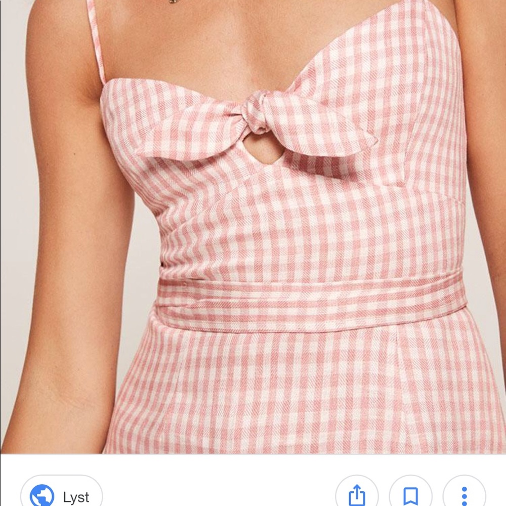*SOLD* NWT Reformation Beliz mini dress Linda 4P - Picture 3 of 4